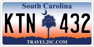 SC license plate KTN432