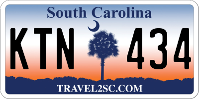 SC license plate KTN434