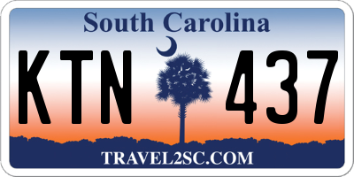 SC license plate KTN437