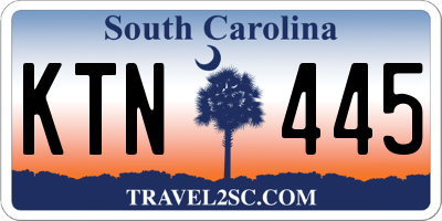 SC license plate KTN445