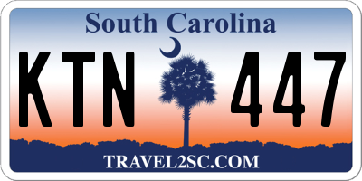 SC license plate KTN447