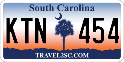 SC license plate KTN454