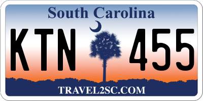 SC license plate KTN455