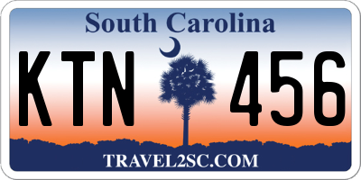SC license plate KTN456
