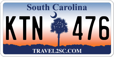 SC license plate KTN476