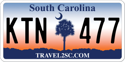 SC license plate KTN477