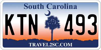 SC license plate KTN493