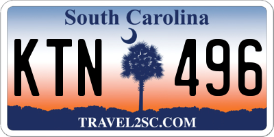 SC license plate KTN496