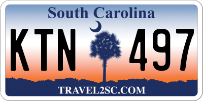 SC license plate KTN497