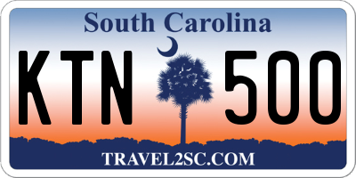 SC license plate KTN500
