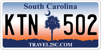 SC license plate KTN502