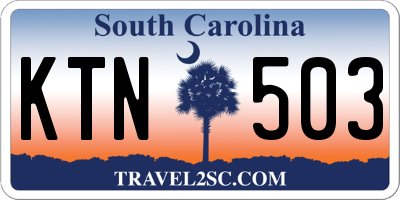 SC license plate KTN503