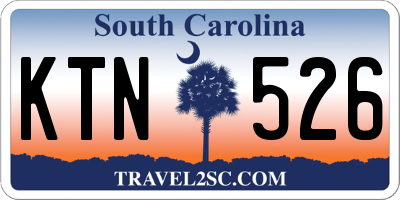 SC license plate KTN526