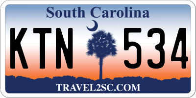 SC license plate KTN534