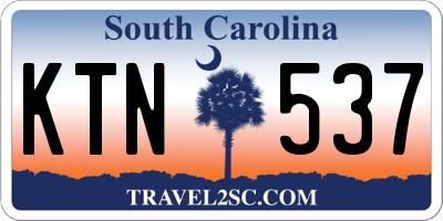 SC license plate KTN537