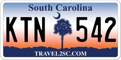 SC license plate KTN542