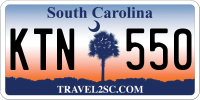 SC license plate KTN550