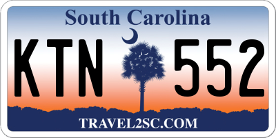 SC license plate KTN552