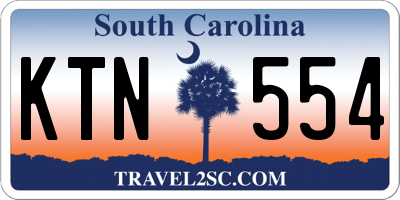 SC license plate KTN554