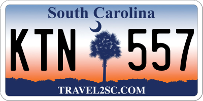 SC license plate KTN557