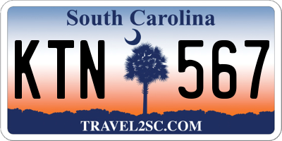 SC license plate KTN567