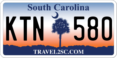 SC license plate KTN580