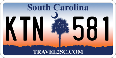 SC license plate KTN581