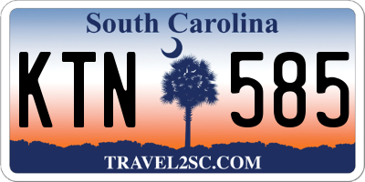 SC license plate KTN585