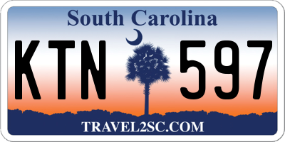 SC license plate KTN597