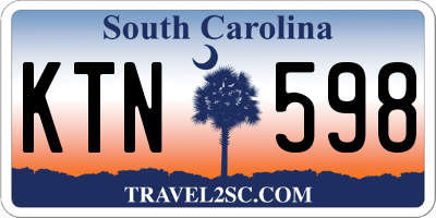 SC license plate KTN598