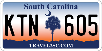 SC license plate KTN605