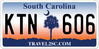 SC license plate KTN606