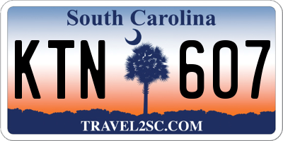 SC license plate KTN607