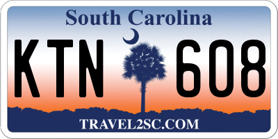 SC license plate KTN608