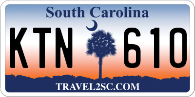 SC license plate KTN610