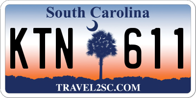 SC license plate KTN611