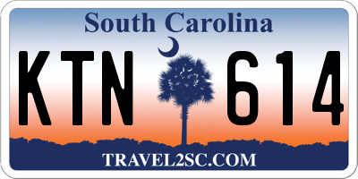 SC license plate KTN614
