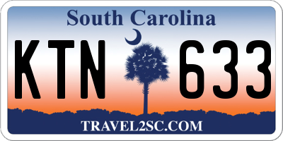 SC license plate KTN633