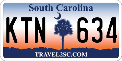 SC license plate KTN634