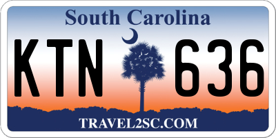 SC license plate KTN636