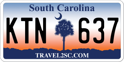 SC license plate KTN637