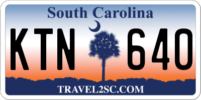SC license plate KTN640