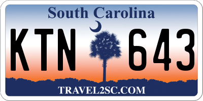 SC license plate KTN643