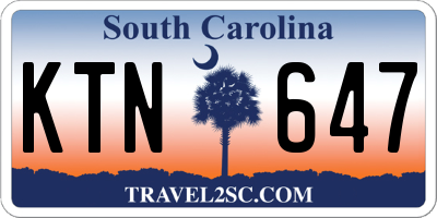 SC license plate KTN647