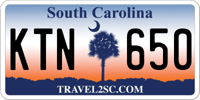 SC license plate KTN650
