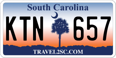 SC license plate KTN657