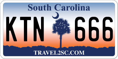 SC license plate KTN666