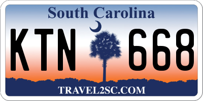 SC license plate KTN668