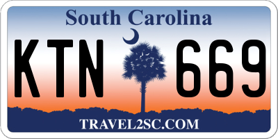 SC license plate KTN669