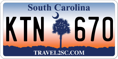 SC license plate KTN670